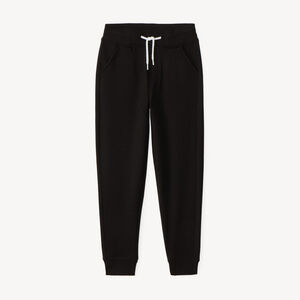 Joggingbroek van fleece met slubstructuur, effen kleur, voor jongens 