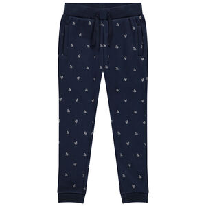 Pantalon de jogging imprimé cœurs en contrecollé pour fille 