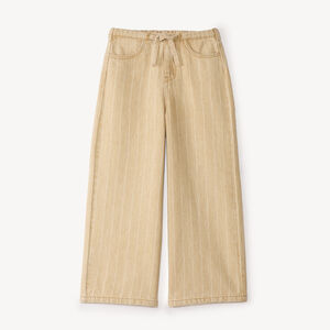 Meisjes straight-fit jeans met contrasterende strepen 