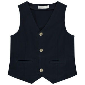 Gilet serveur en toile avec poches pour garçon 