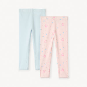 Lot de 2 caleçons uni et imprimé pour bébé fille 