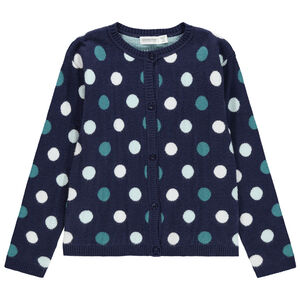 Tricotvest met stippen van jacquard 