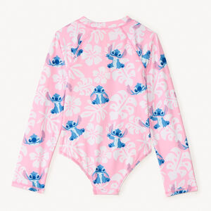 Badpak met lange mouwen UV-bestendig SPF 50+ met Disney Stitch-print voor meisjes 