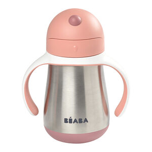 Tasse paille en inox 250 ml - Old Pink 