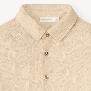 Jongen lange mouwen gestructureerde blouse 