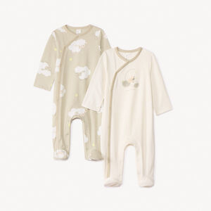 Lot de 2 dors-bien motifs moutons pour bébé avec ouvertures différentes selon l'âge 