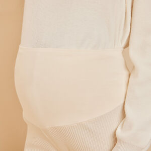 Legging voor zwangerschap voor pyjama met ribeffect 