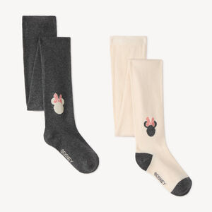 Set van 2 dikke meisjeslegging met Minnie Disney-print 
