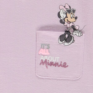 Korte mouwen T-shirt in jersey met Minnie Disney print voor meisjes 