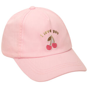 Pet met kersen borduursel en folieprint voor babymeisje 