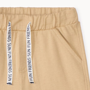 Bermuda in effen fleece voor jongen 