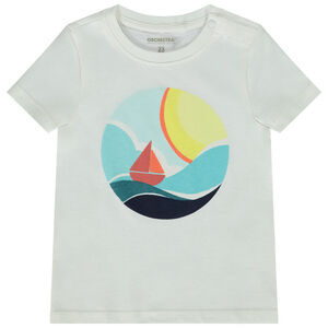 T-shirt korte mouwen fantasieprint voor baby jongen 