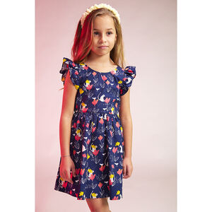 Skaterjurk met korte mouwen en diepe rug voor meisjes 