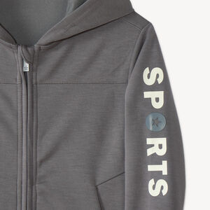 Meisjes hoodie gilet in scuba stof 