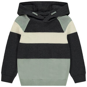 Pull à capuche effet color block garçon 