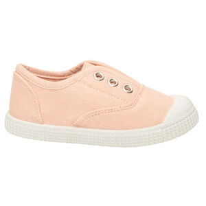 Baskets basses en toile sans lacets - Nude 