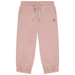 Jogging fleece met geborduurd hart in lurex voor meisjes 