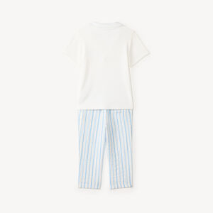 Set van 2 delen met gestreepte polo en broek voor babyjongen 