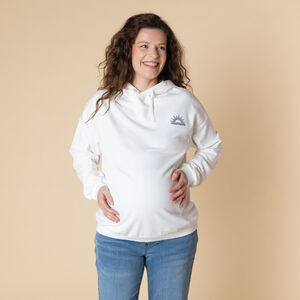 Zwangerschaps- en borstvoedingshoodie met print en borduursel 