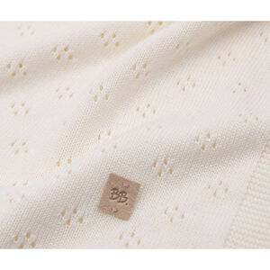 Deken wieg - Gebreid - 75x100 cm - Wit 