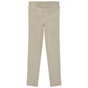 Caleçon en maille pointelle uni avec boutons fantaisie pour fille 