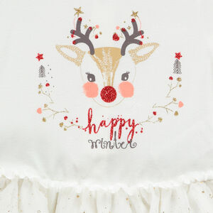 Driedelig ensemble met kerstsfeer voor babymeisjes 