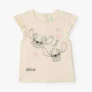 T-shirt met korte mouwen voor meisjes van baby Stitch en Angel Disney 