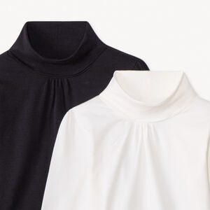 Lot de 2 sous-pulls unis à col roulé pour fille 