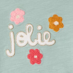 T-shirt manches longues à broderie bouclette pour bébé fille 