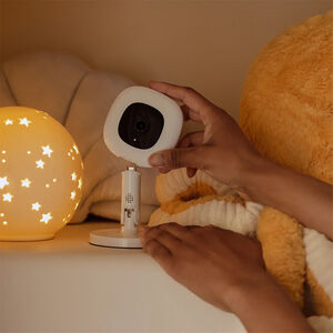 Babyfoon video Pro + Ademhalingssysteem + Flexibele camerasteun Wit 