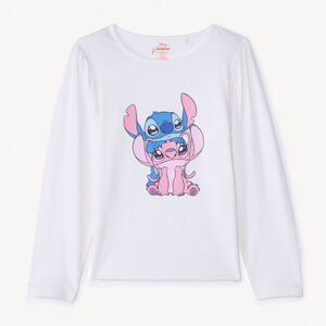 T-shirt manches longues Stitch & Angel Disney pour fille 