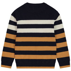 Pull en tricot fantaisie rayé garçon 