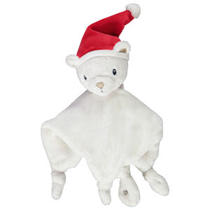 Doudou plat ourson de Noël en sherpa 