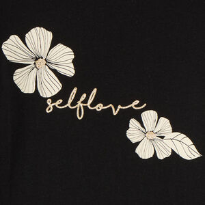 Langarm T-shirt met glanzende print voor meisjes 