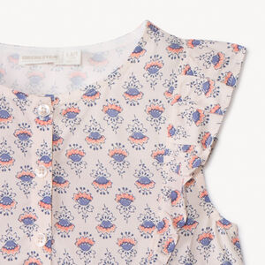 Tuniek met korte mouwen en bloemenprint voor meisjes 