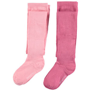 Lot de 2 collants épais unis pour fille 