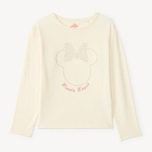 T-shirt met lange mouwen voor meisjes met strass Minnie Disney 