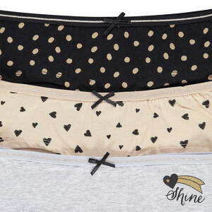 Lot de 3 shorties en coton à imprimés fantaisie pour enfant fille 