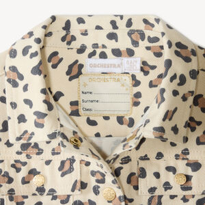 Jeansjack met luipaardprint voor meisjes 