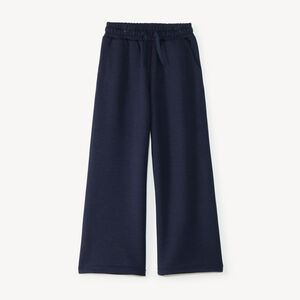 Joggingbroek voor meisjes met een ruime snit, effen kleur. 