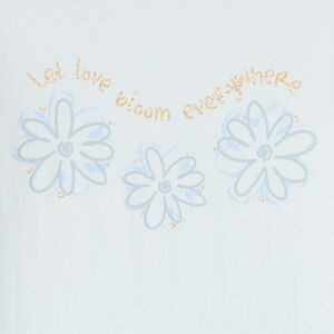 Langarm T-shirt met glanzende print voor meisjes 