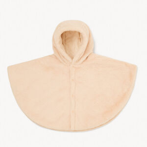 Warm fleecy poncho for car seat and stroller 