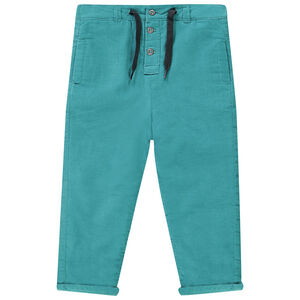 Blauwe broek van canvas voor babyjongens 