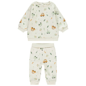 Ensemble pantalon jogging + sweat imprimé voiture pour bébé garçon 