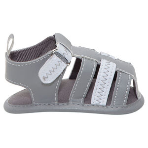 Nu-pieds à lanières contrastées  