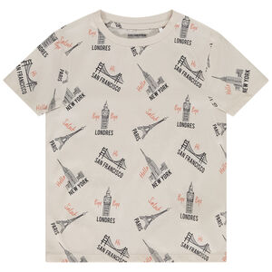 T-shirt met korte mouwen met hoofdletters voor jongen 