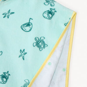 Badcape met kokosnoot- en schildpadprint voor babyjongen 