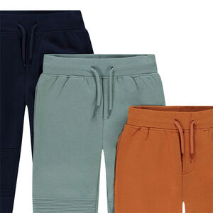 Lot de 3 joggings unis en molleton garçon 