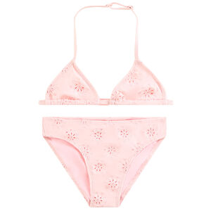 Twee-delige triangle badpak in Engels borduursel voor meisjes 