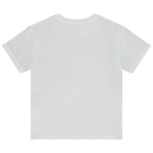 Korte mouwen T-shirt met geborduurde matte Eiffeltoren voor jongen 